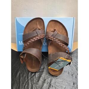 Mountain Sole Brown Leather Sandals – Women’s Size 8 – New in Box